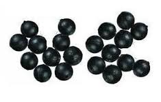 Black Rubber Carp Shock Beads